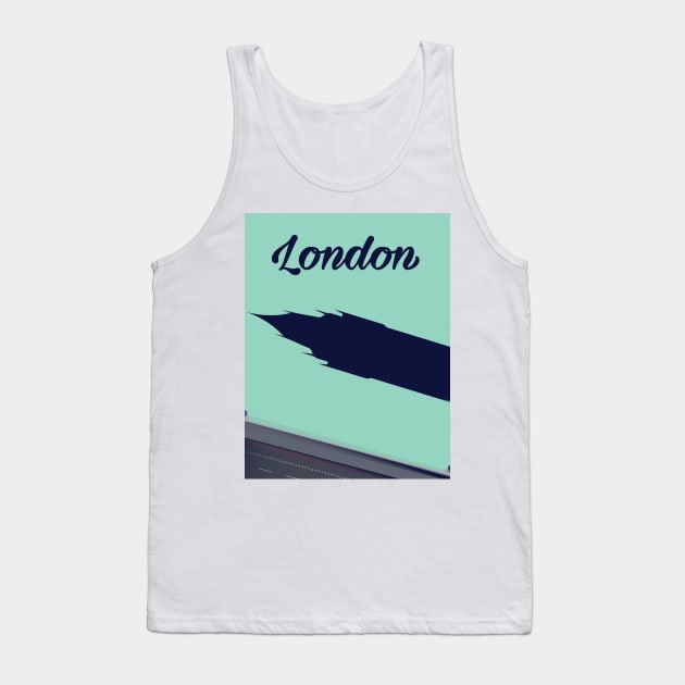 London Big Ben travel poster Tank Top by nickemporium1